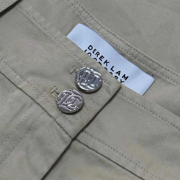 New $325 DEREK LAM 10 CROSBY Peirson Utility Ankle Barrel Pants Twill Khaki Tan - Picture 10 of 14